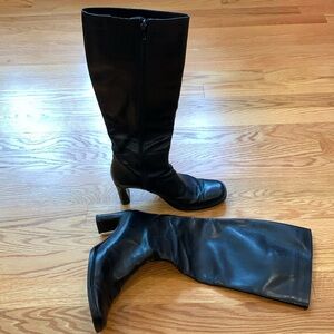 Vía Spiga black leather boots, size 6